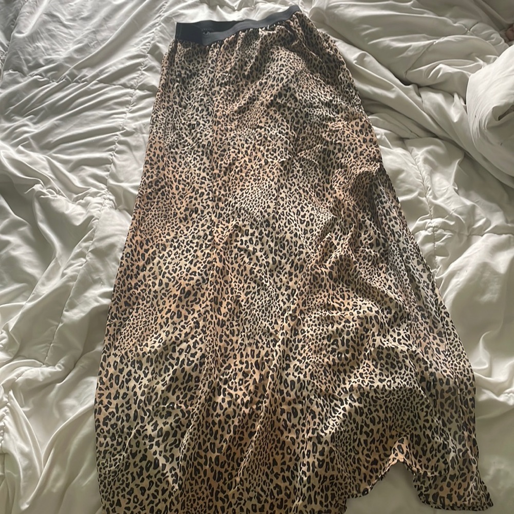 Cheetah print maxi skirt